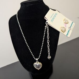 Silver Heart Pendant Necklace